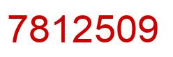 Number 7812509 red image