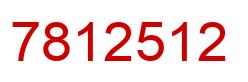 Number 7812512 red image