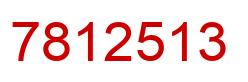 Number 7812513 red image