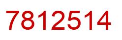 Number 7812514 red image