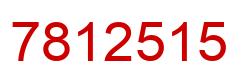 Number 7812515 red image