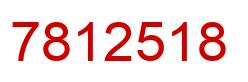 Number 7812518 red image