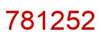 Number 781252 red image