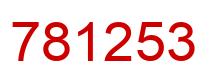 Number 781253 red image