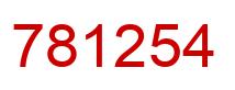 Number 781254 red image