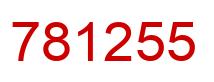 Number 781255 red image