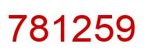 Number 781259 red image