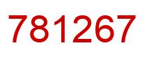 Number 781267 red image