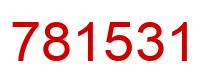 Number 781531 red image