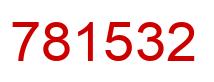 Number 781532 red image