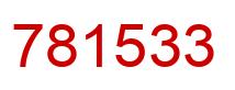 Number 781533 red image