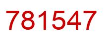 Number 781547 red image