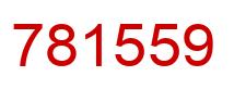 Number 781559 red image