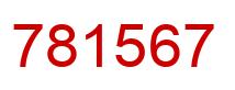 Number 781567 red image
