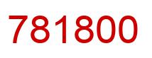 Number 781800 red image