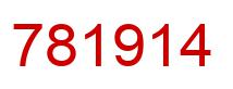 Number 781914 red image