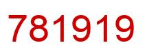 Number 781919 red image