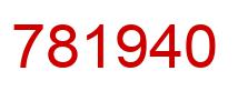 Number 781940 red image