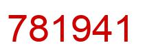 Number 781941 red image