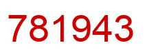 Number 781943 red image