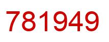 Number 781949 red image