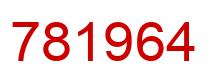 Number 781964 red image