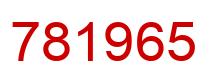 Number 781965 red image