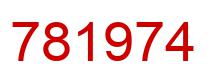 Number 781974 red image
