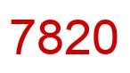 Number 7820 red image