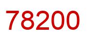 Number 78200 red image