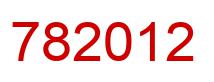 Number 782012 red image
