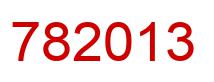Number 782013 red image