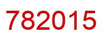 Number 782015 red image
