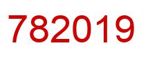 Number 782019 red image