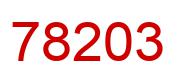 Number 78203 red image