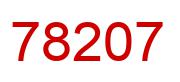 Number 78207 red image