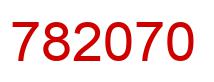 Number 782070 red image