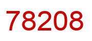 Number 78208 red image