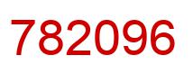 Number 782096 red image