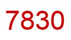 Number 7830 red image