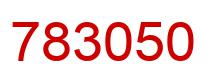 Number 783050 red image