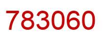 Number 783060 red image