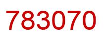 Number 783070 red image