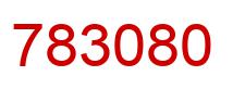 Number 783080 red image
