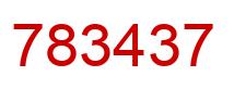 Number 783437 red image