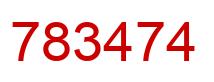 Number 783474 red image