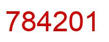 Number 784201 red image