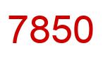 Number 7850 red image