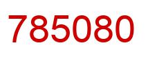 Number 785080 red image