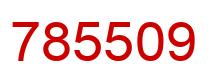 Number 785509 red image